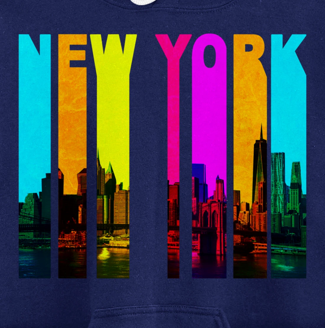 Retro I Love New York Skyline Pullover Hoodie