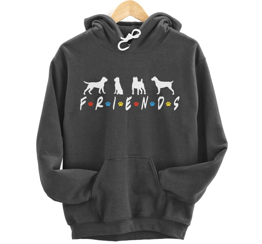 Retro Cane Corso Dog Friends Crewneck, Cane Corso Dog Lover Pullover Hoodie