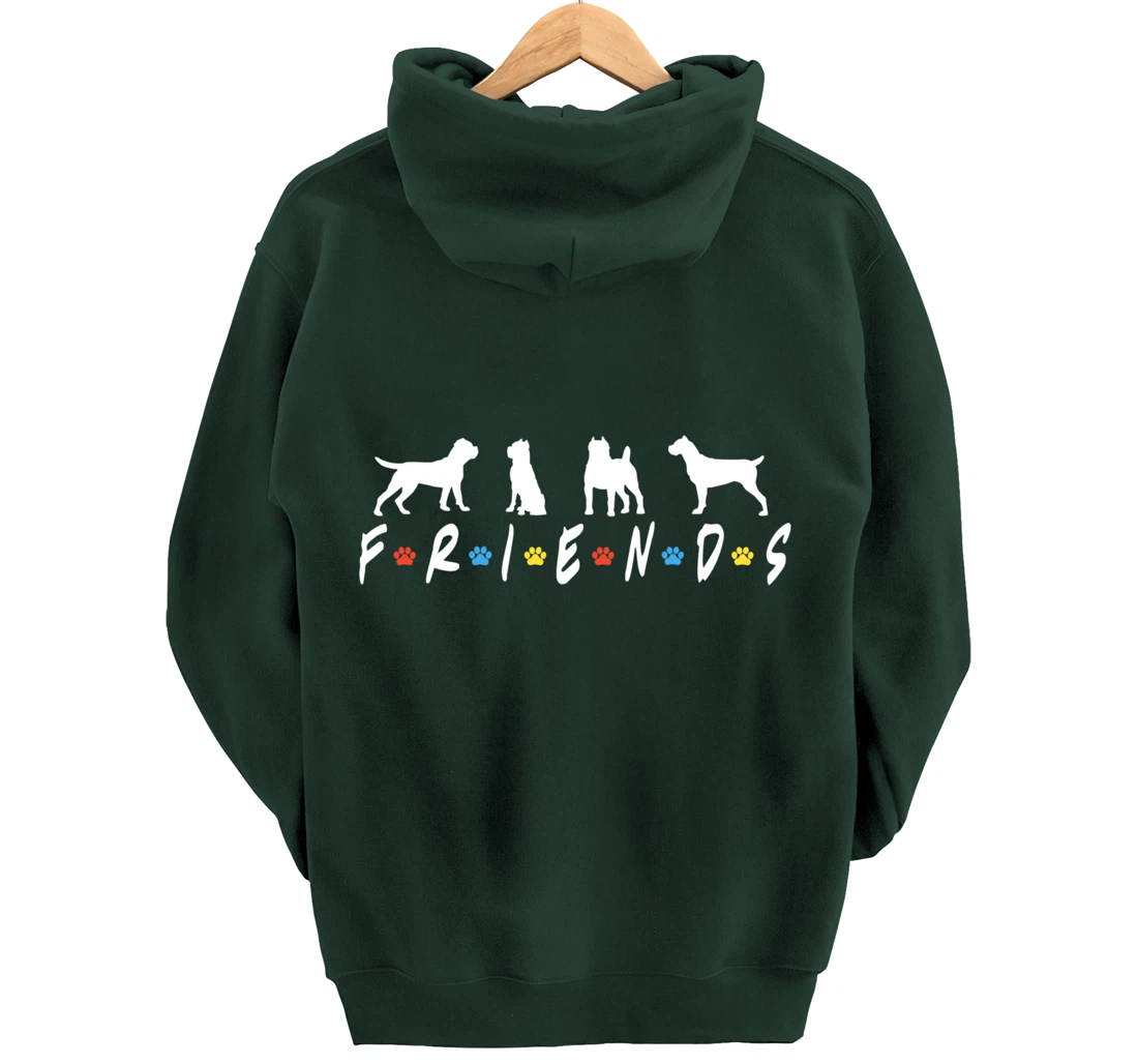 Retro Cane Corso Dog Friends Crewneck, Cane Corso Dog Lover Pullover Hoodie