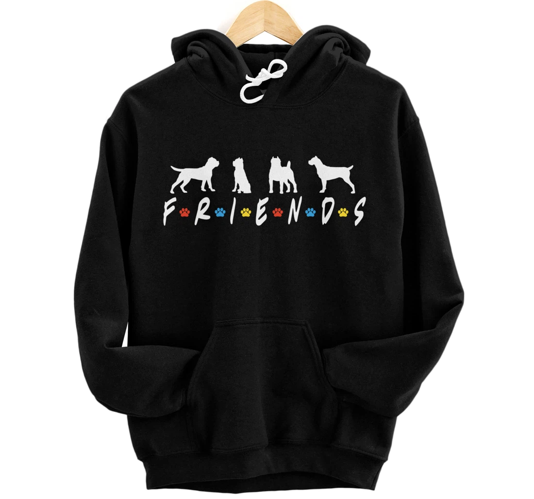 Retro Cane Corso Dog Friends Crewneck, Cane Corso Dog Lover Pullover Hoodie