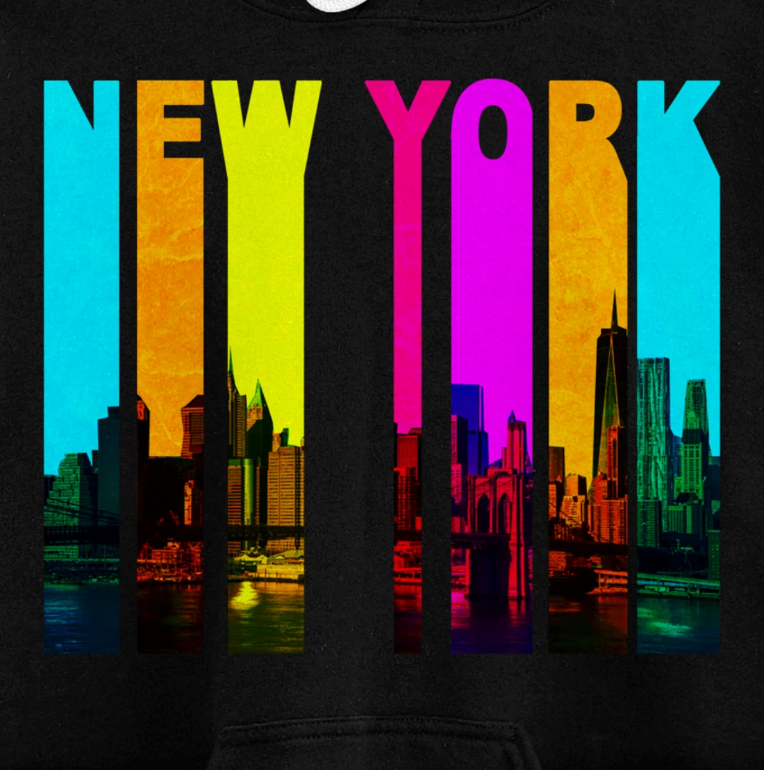 Retro I Love New York Skyline Pullover Hoodie