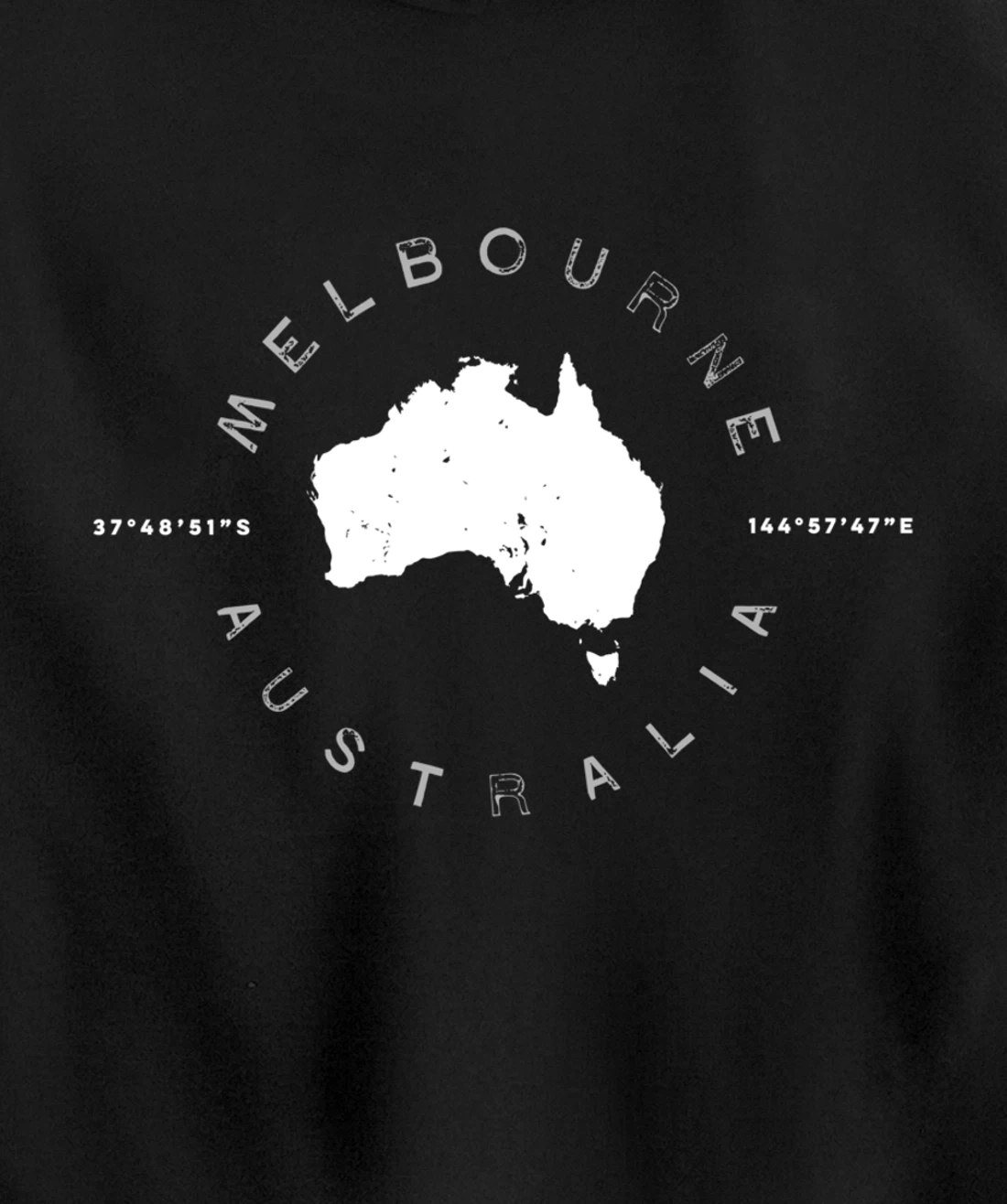 Melbourne Australia Retro Vintage Graphic Pullover Hoodie