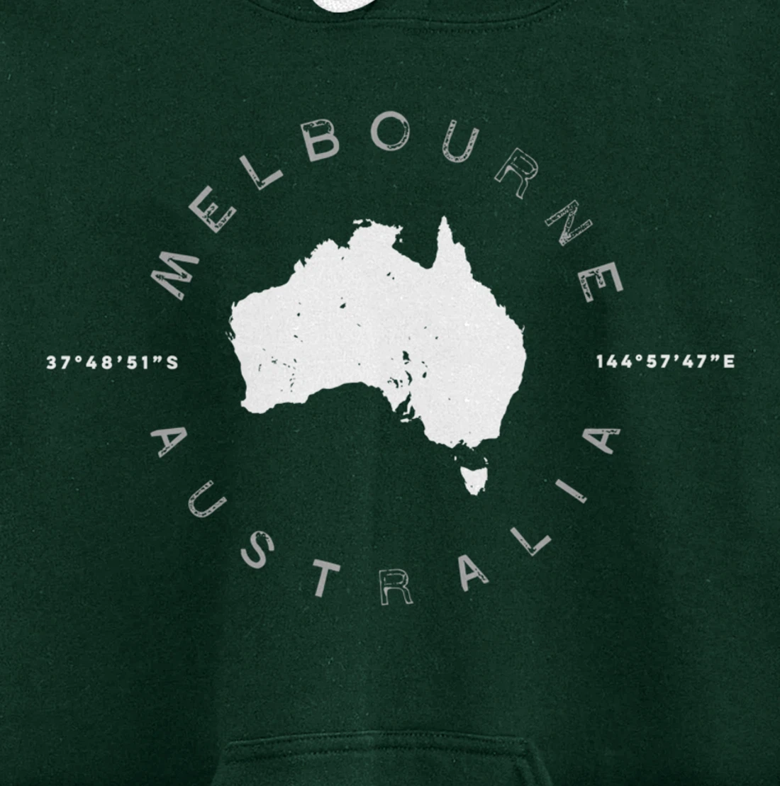 Melbourne Australia Retro Vintage Graphic Pullover Hoodie
