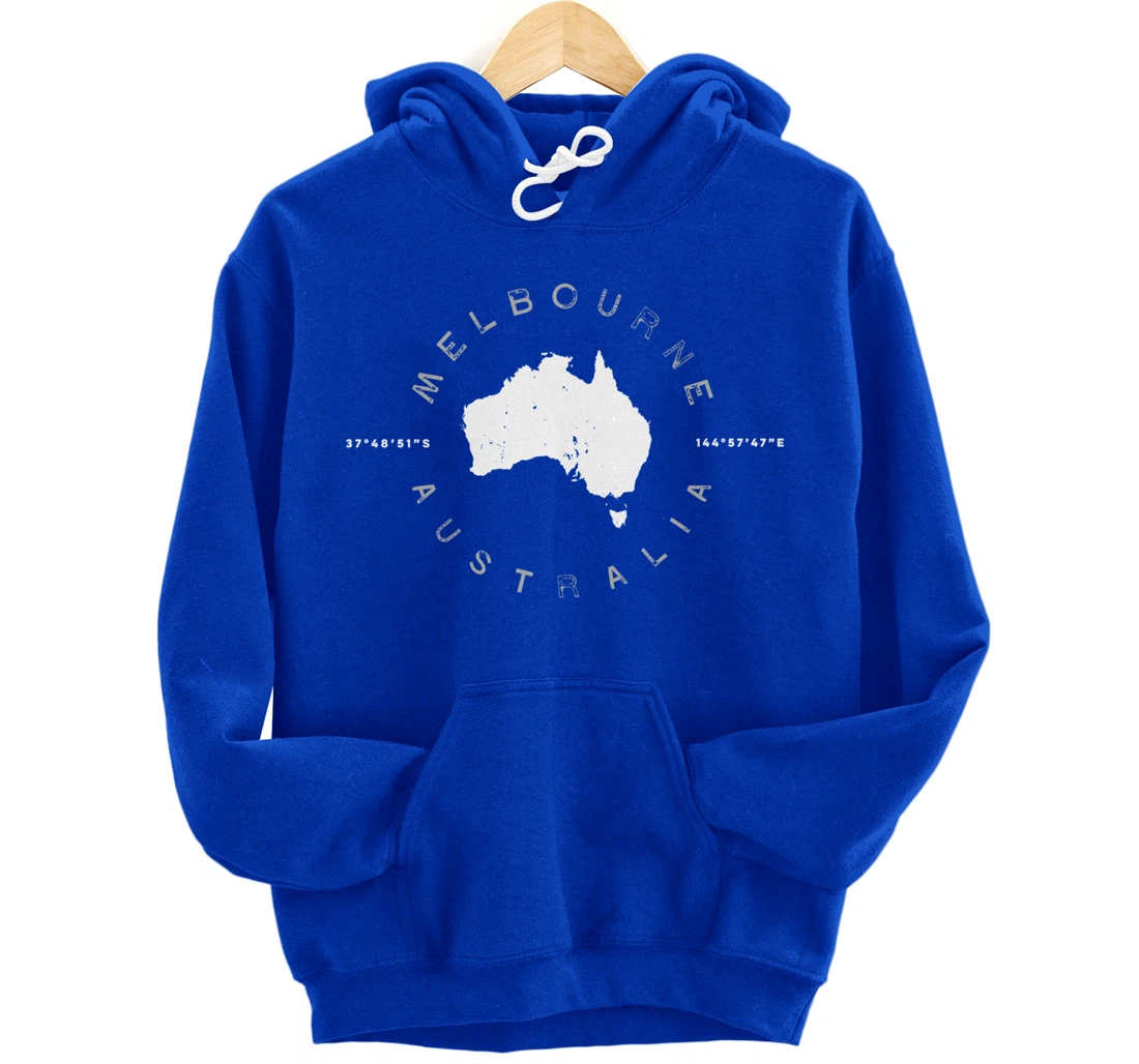 Melbourne Australia Retro Vintage Graphic Pullover Hoodie
