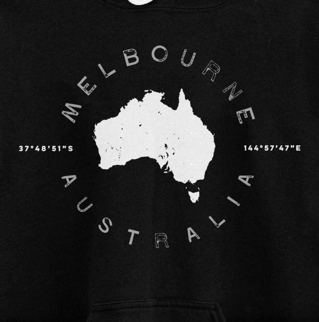 Melbourne Australia Retro Vintage Graphic Pullover Hoodie