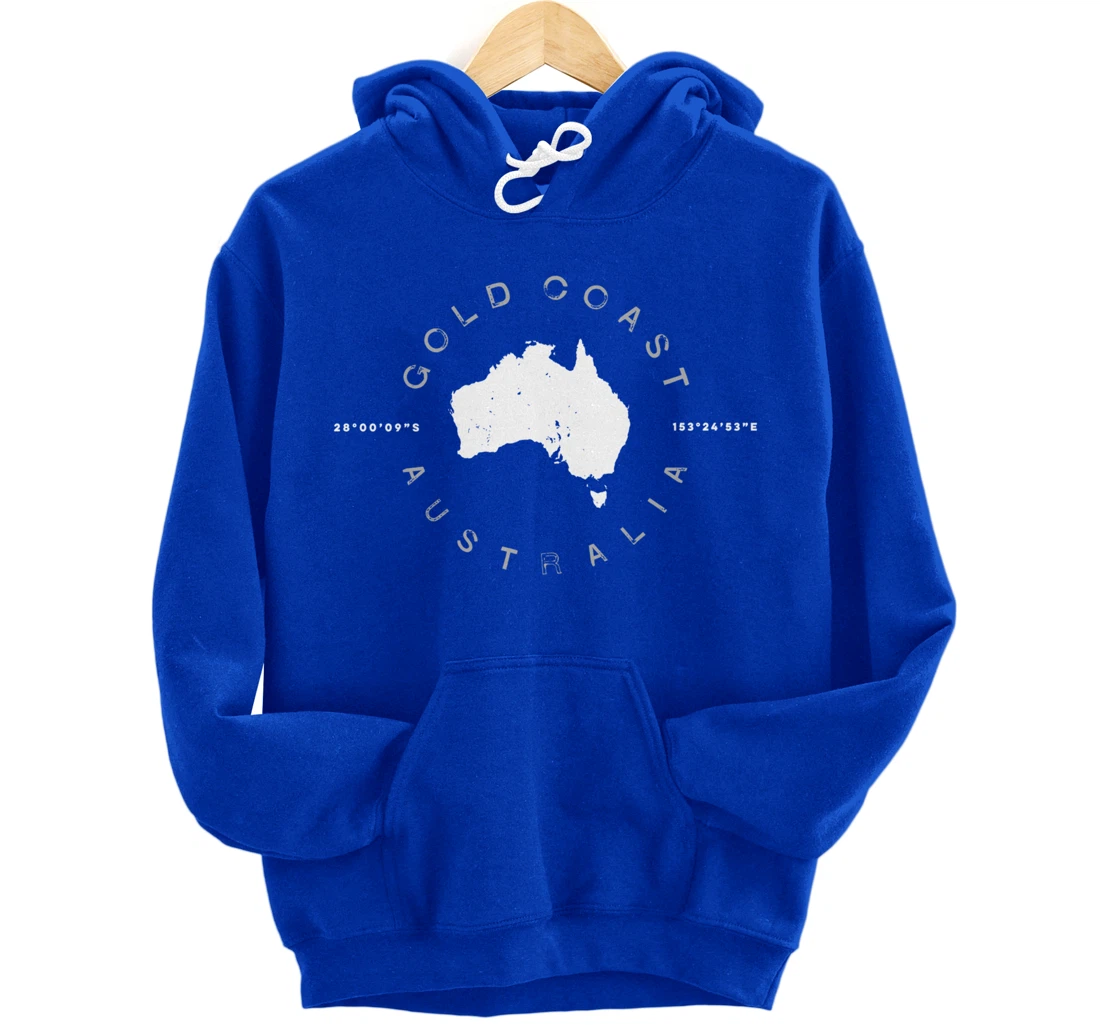 Gold Coast Australia Retro Vintage Graphic Pullover Hoodie