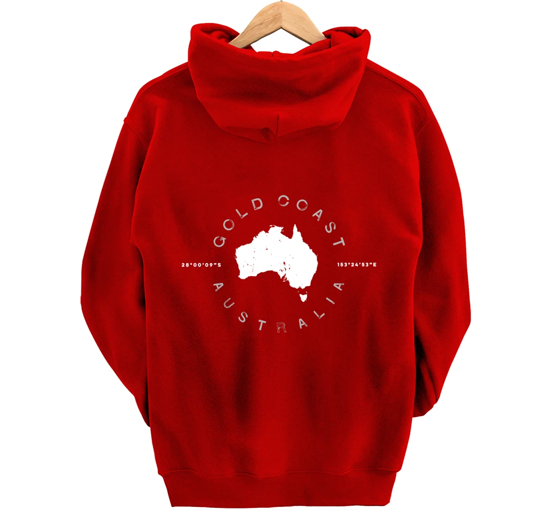 Gold Coast Australia Retro Vintage Graphic Pullover Hoodie