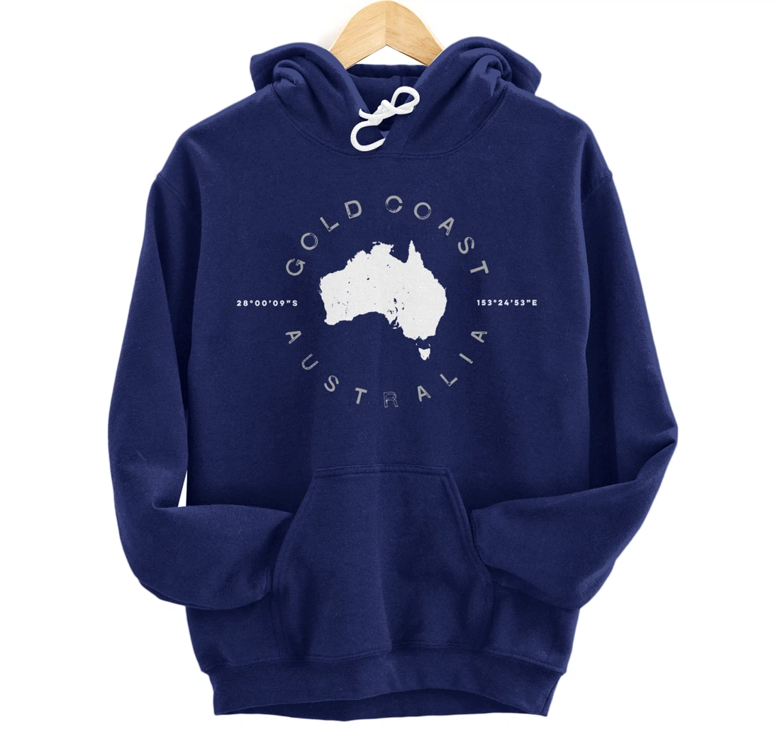 Gold Coast Australia Retro Vintage Graphic Pullover Hoodie