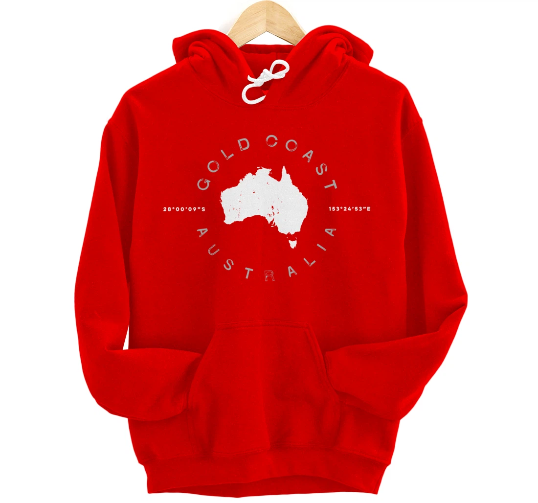 Gold Coast Australia Retro Vintage Graphic Pullover Hoodie