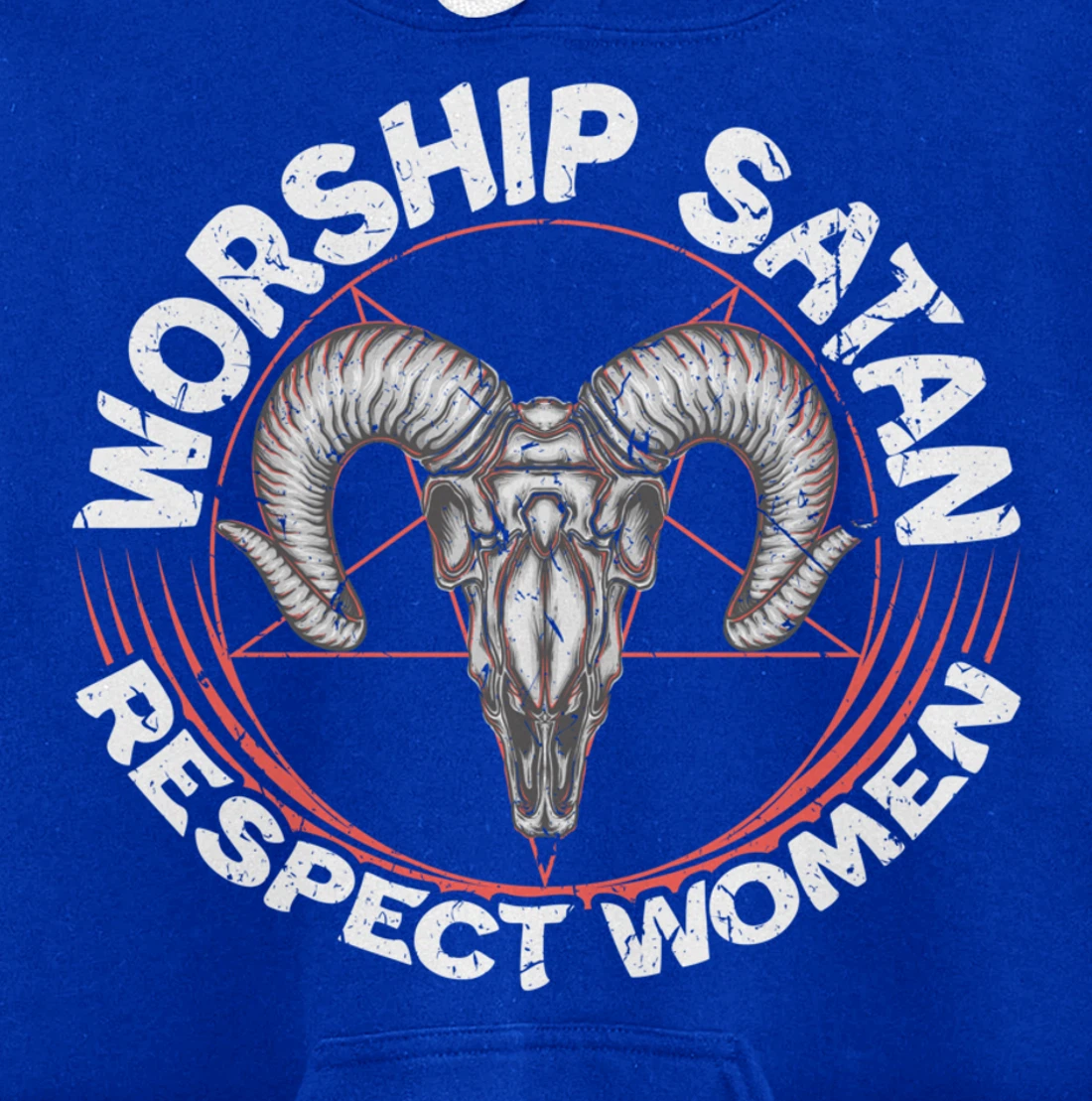 Worship Satan Respect Women Feminist Satanist Satanic Pullover Hoodie