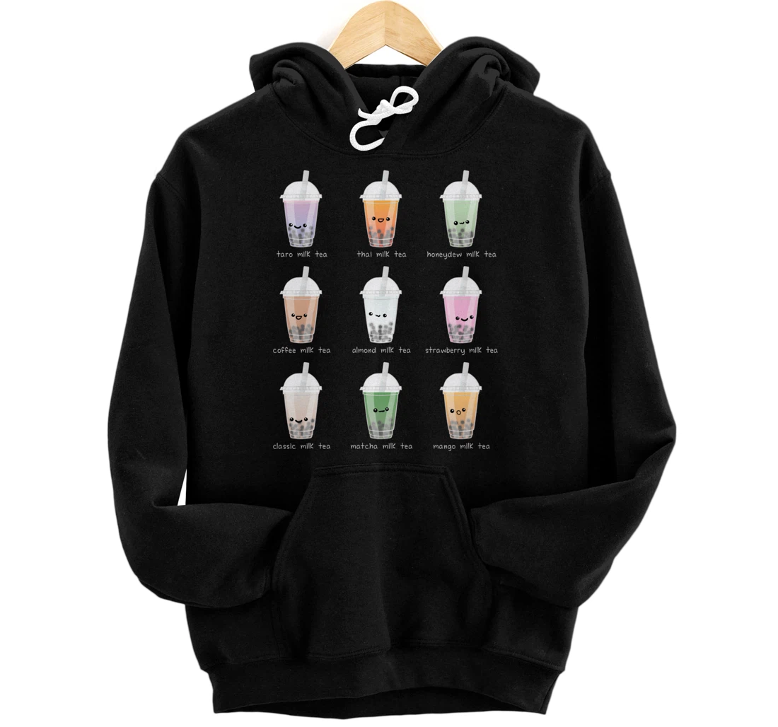 Bubble Milk Tea and Boba Milk Tea Aesthetic Pastel Pullover Hoodie