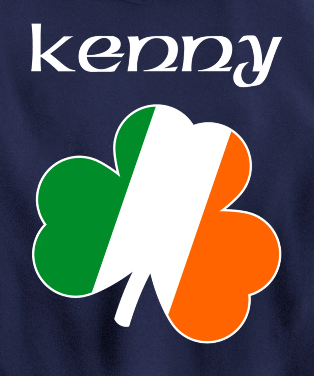 Kenny Irish Last Name Gift Ireland Flag Shamrock Surname Pullover Hoodie