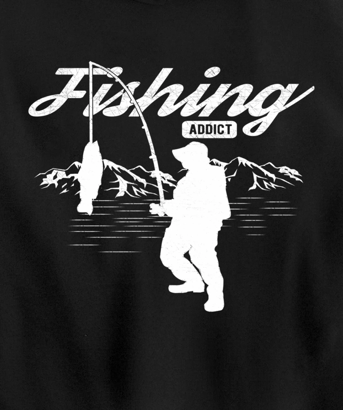 Mens Fishing Graphic Funny Fisherman Gift Fishing For Men Pullover Hoodie
