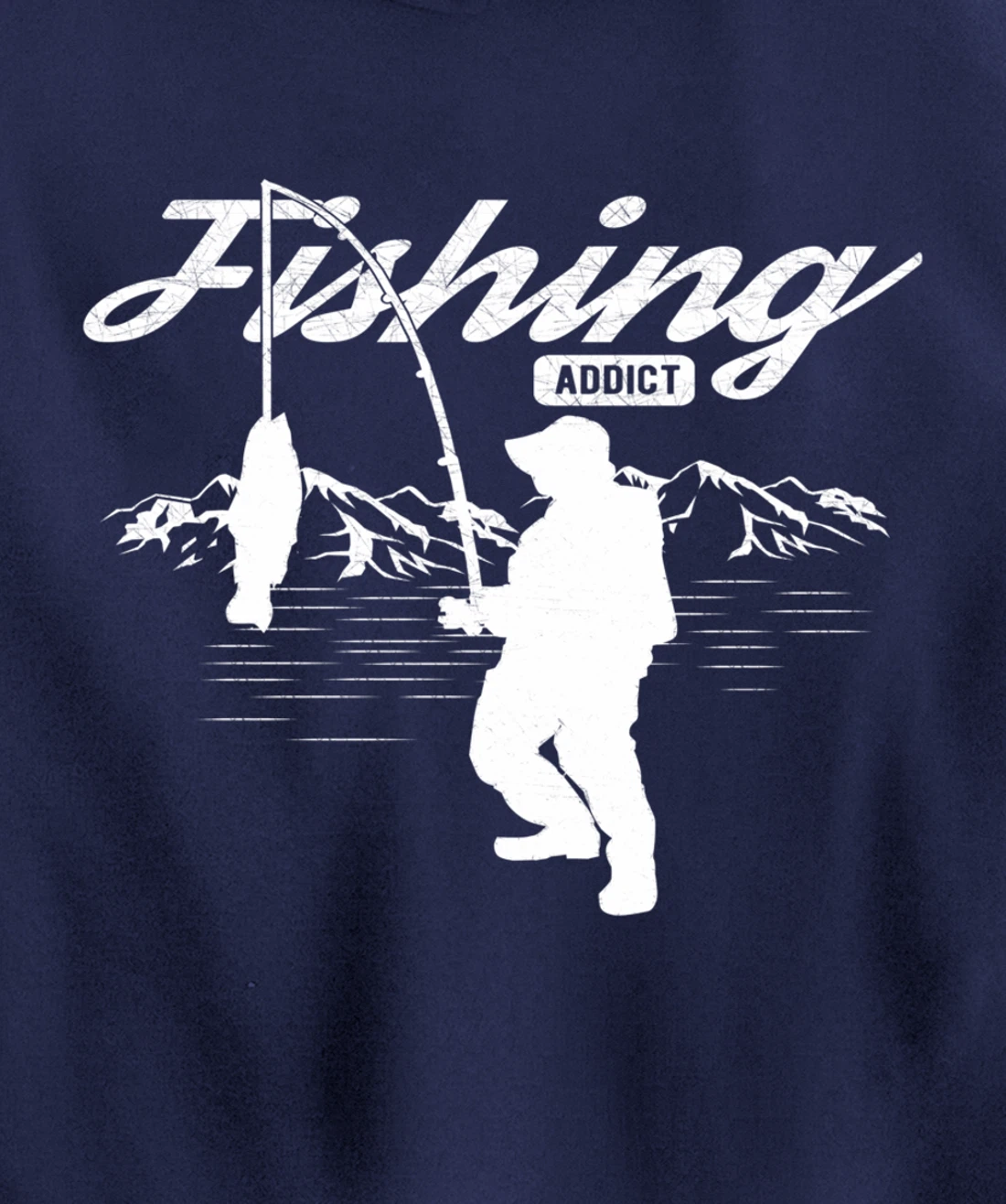 Mens Fishing Graphic Funny Fisherman Gift Fishing For Men Pullover Hoodie