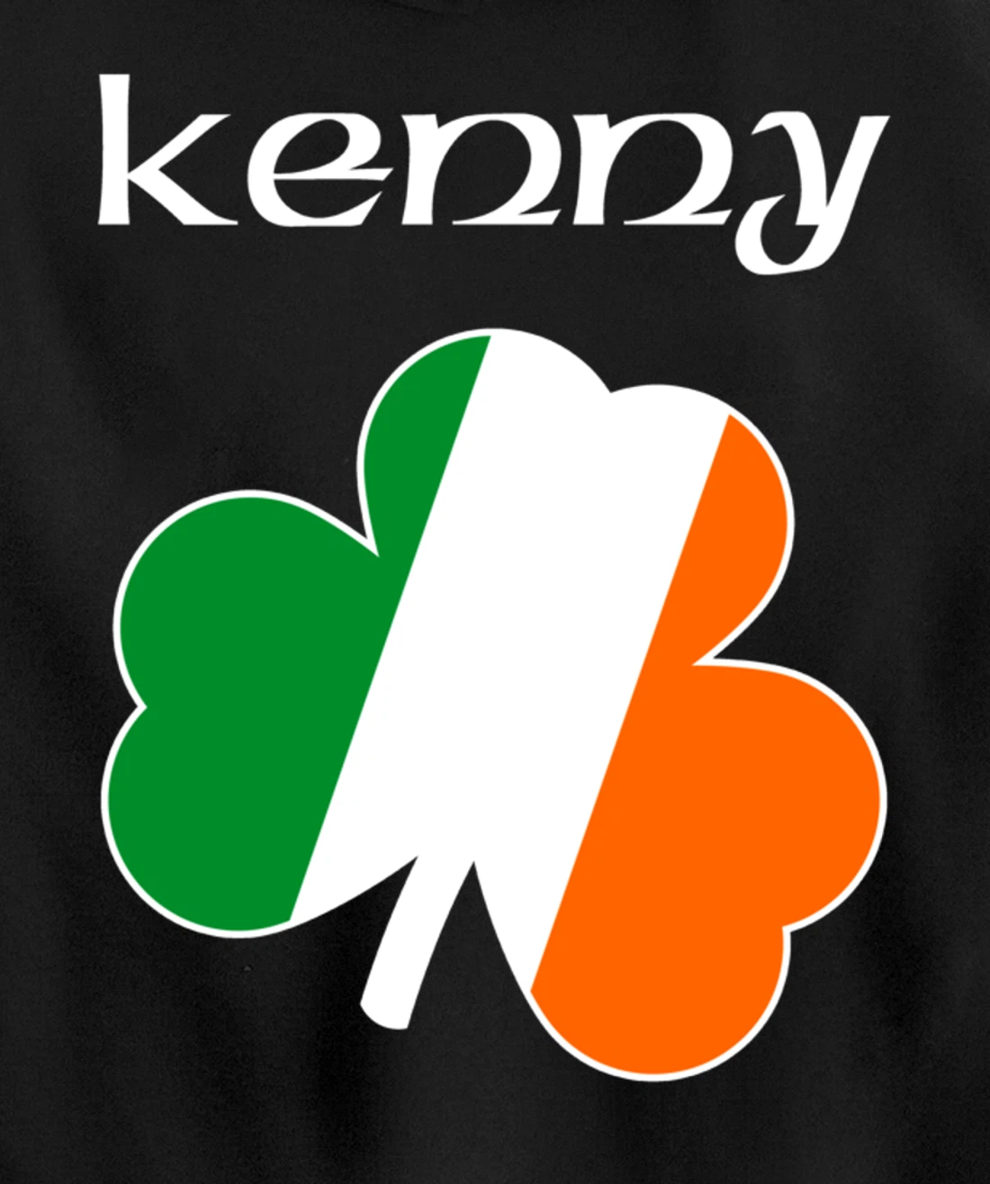 Kenny Irish Last Name Gift Ireland Flag Shamrock Surname Pullover Hoodie