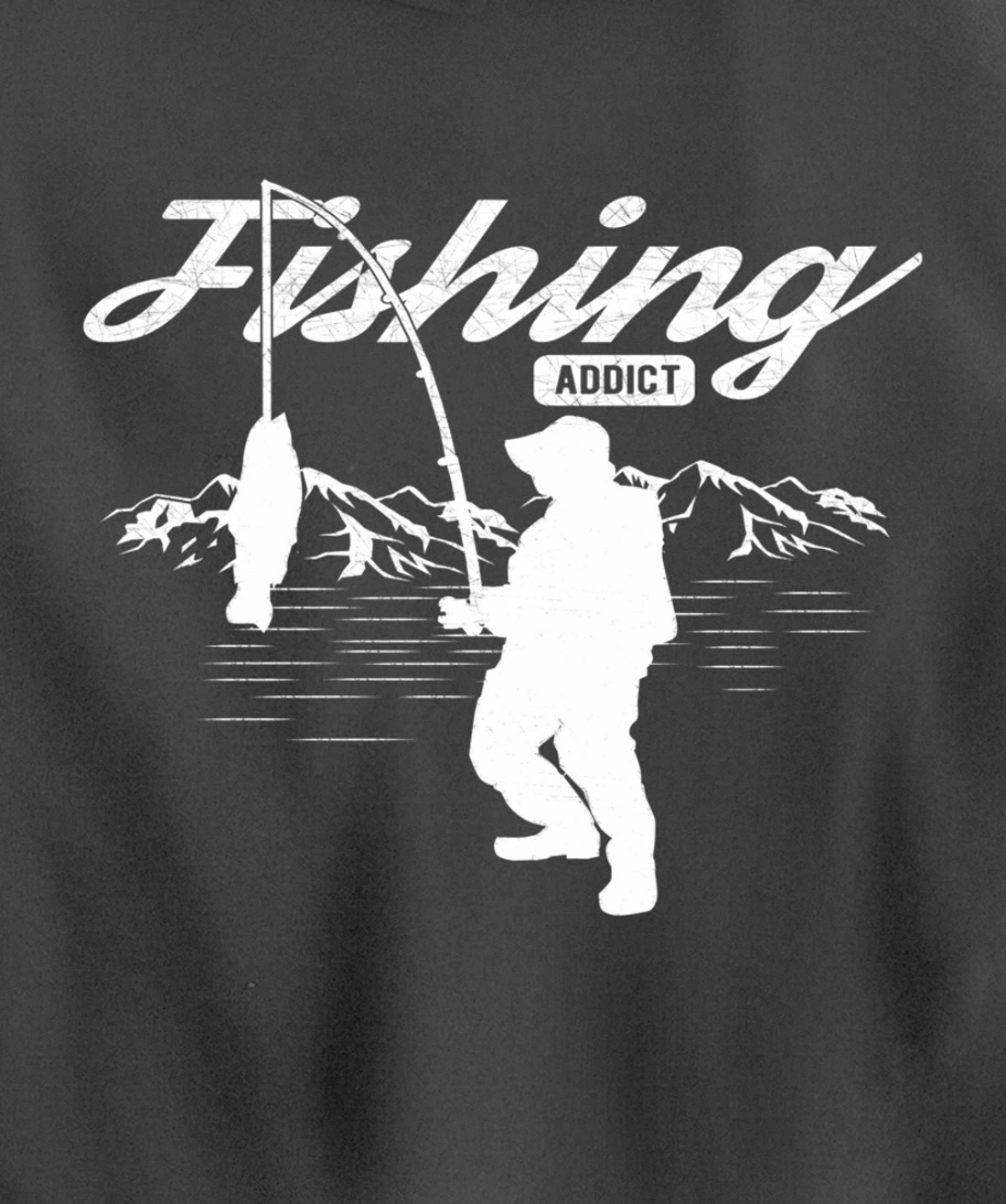 Mens Fishing Graphic Funny Fisherman Gift Fishing For Men Pullover Hoodie