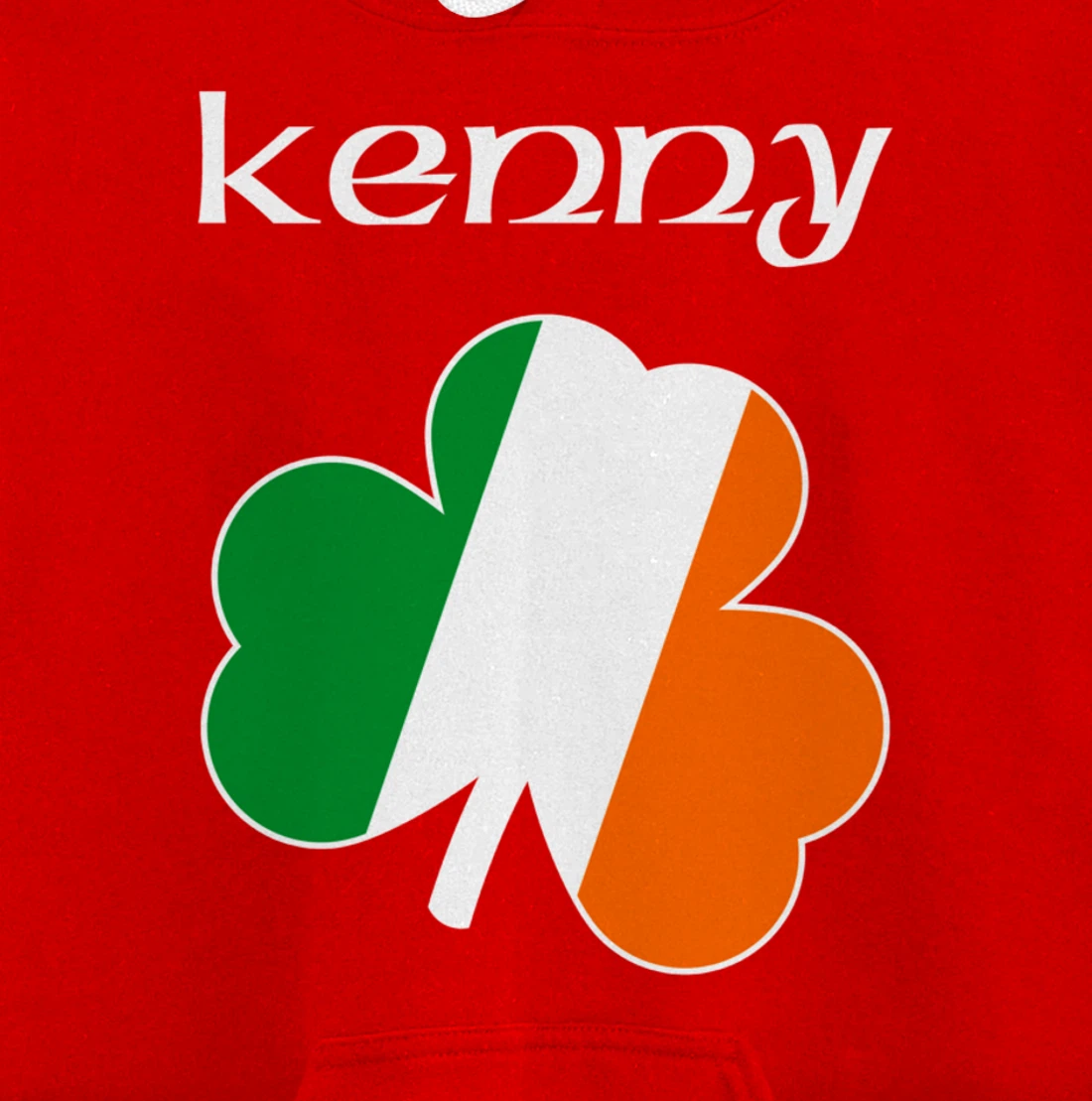 Kenny Irish Last Name Gift Ireland Flag Shamrock Surname Pullover Hoodie