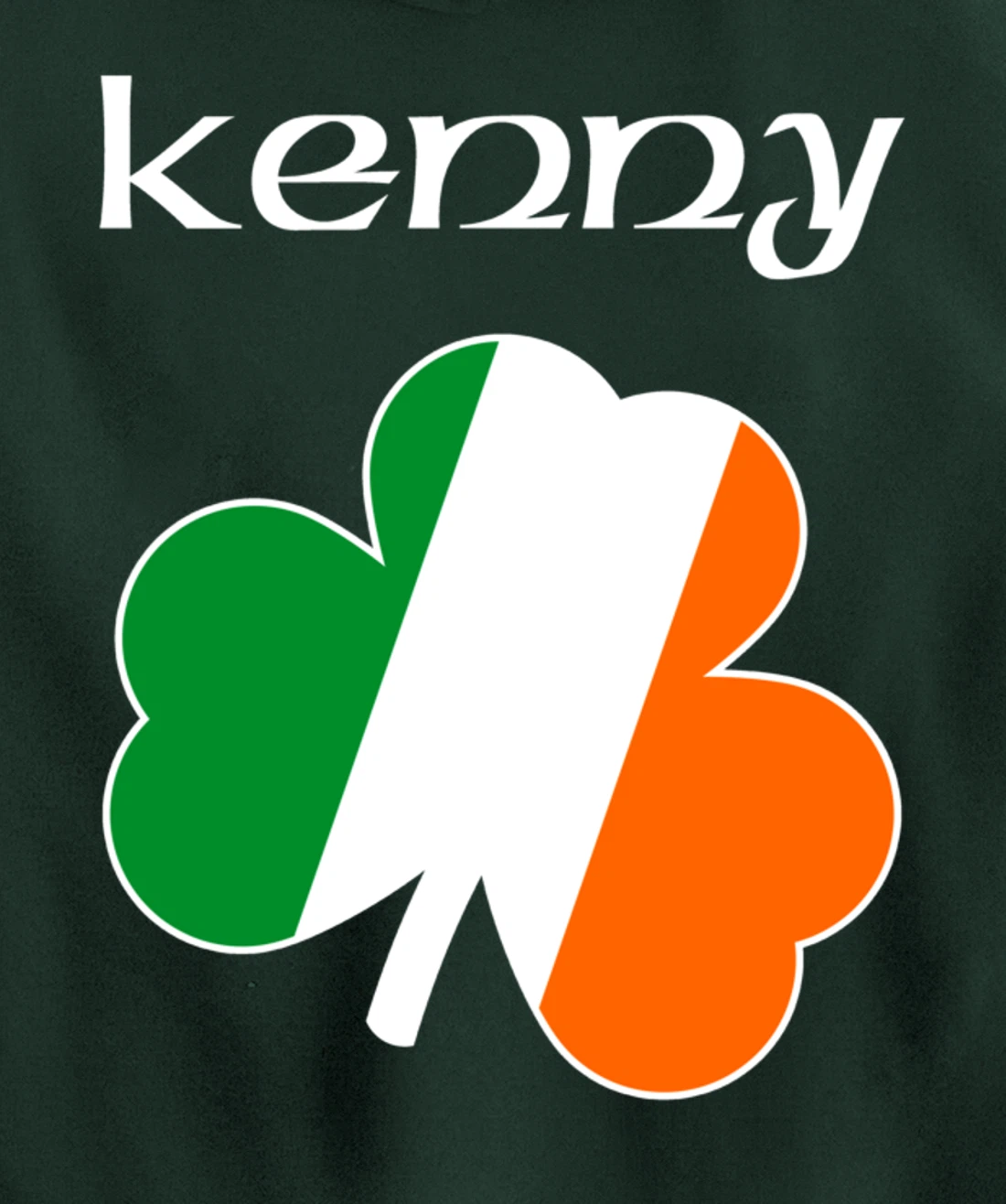 Kenny Irish Last Name Gift Ireland Flag Shamrock Surname Pullover Hoodie