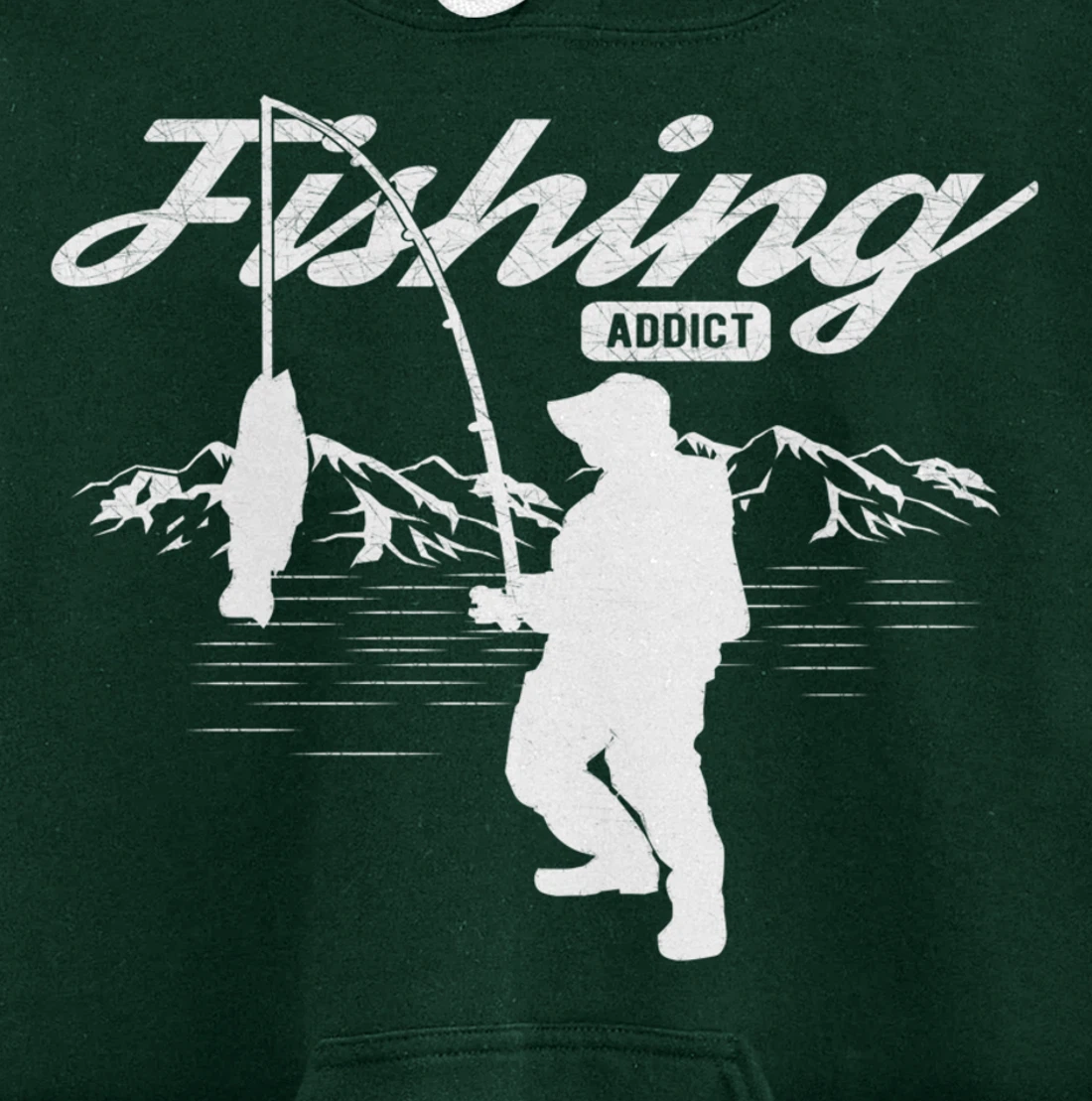 Mens Fishing Graphic Funny Fisherman Gift Fishing For Men Pullover Hoodie