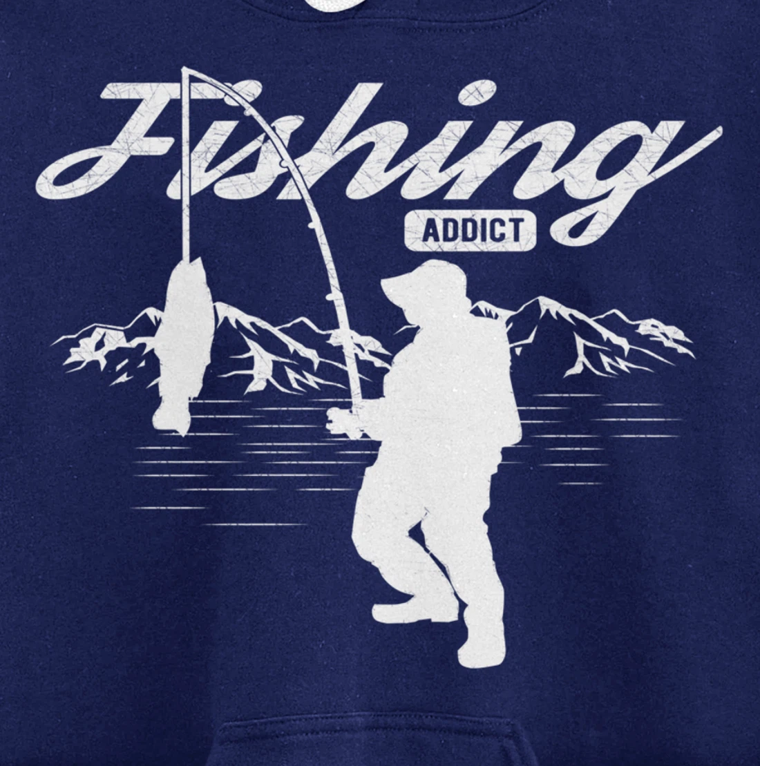 Mens Fishing Graphic Funny Fisherman Gift Fishing For Men Pullover Hoodie