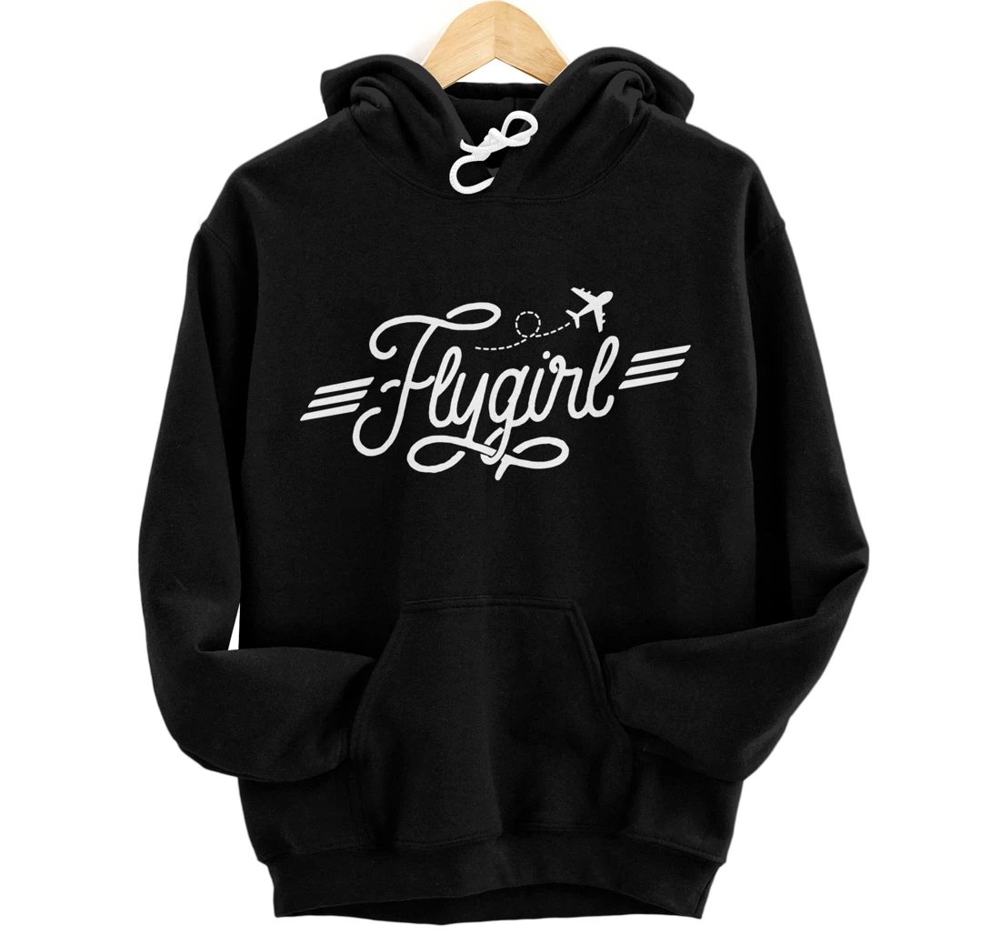 Flygirl Vintage Aviation Shirt Pilot Gift Flight Attendant Pullover Hoodie