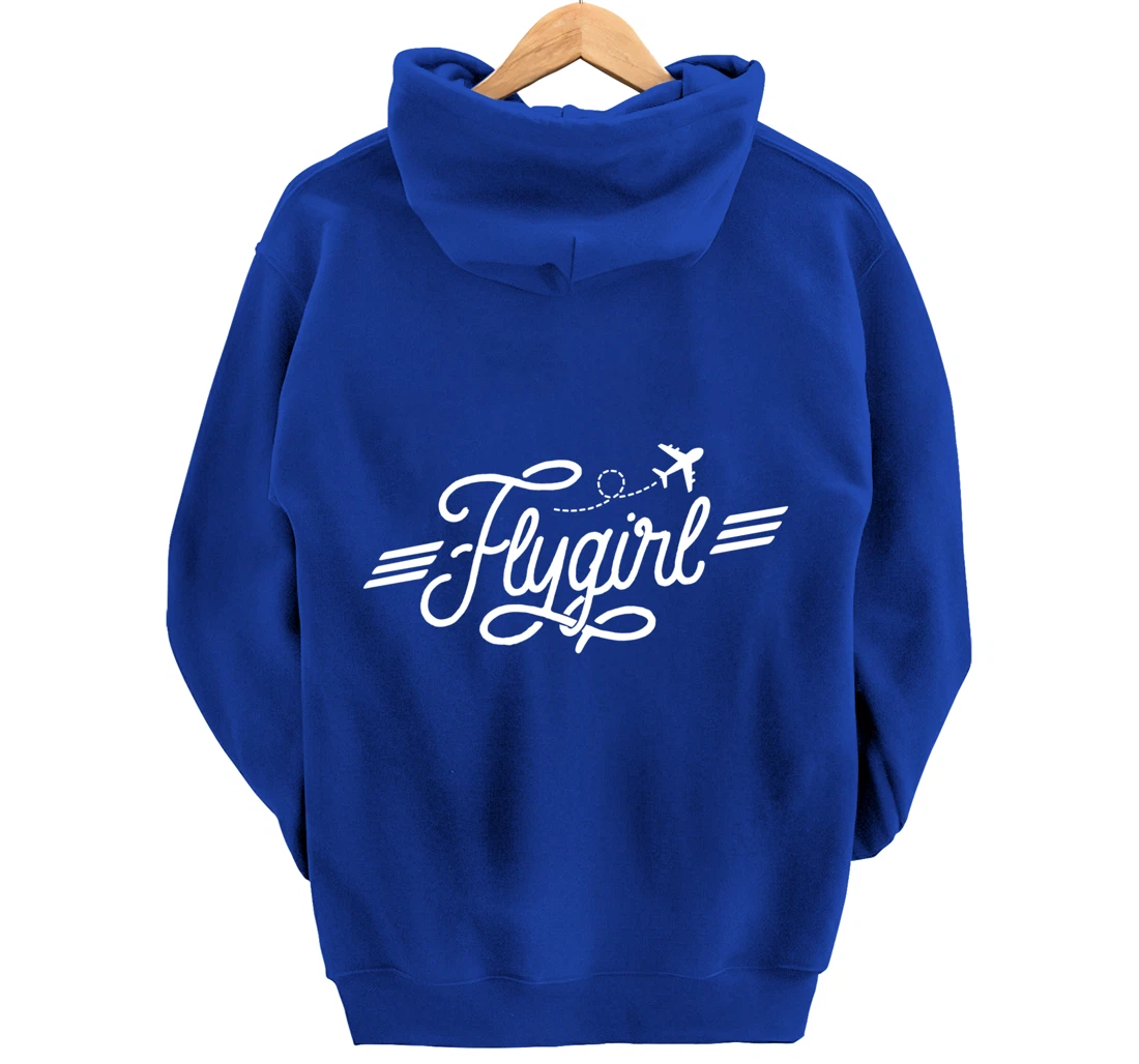 Flygirl Vintage Aviation Shirt Pilot Gift Flight Attendant Pullover Hoodie