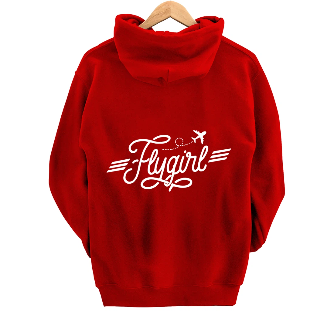 Flygirl Vintage Aviation Shirt Pilot Gift Flight Attendant Pullover Hoodie