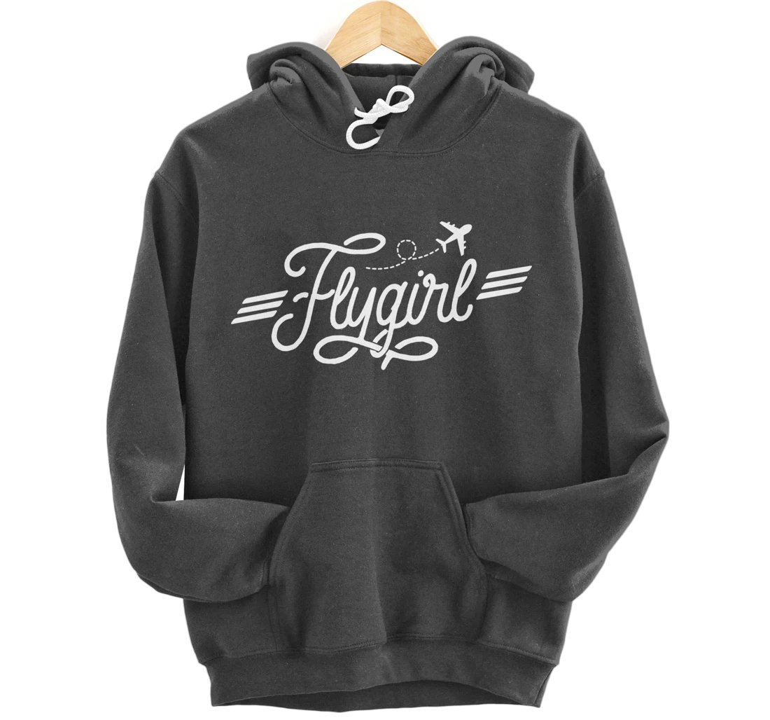 Flygirl Vintage Aviation Shirt Pilot Gift Flight Attendant Pullover Hoodie