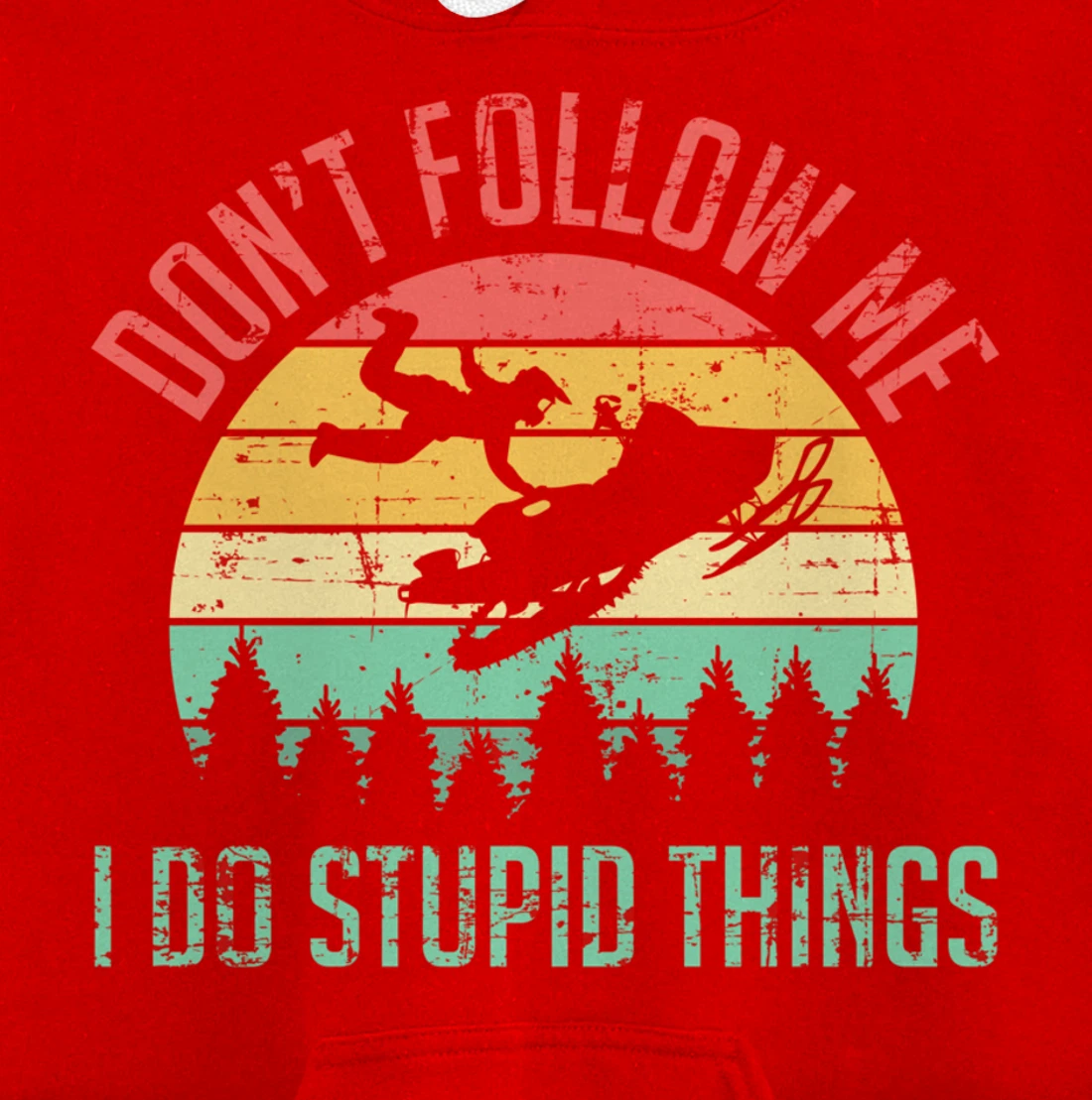 Don't Follow Me I Do Stupid Things Skiing Ski Snowmobile Pullover Hoodie