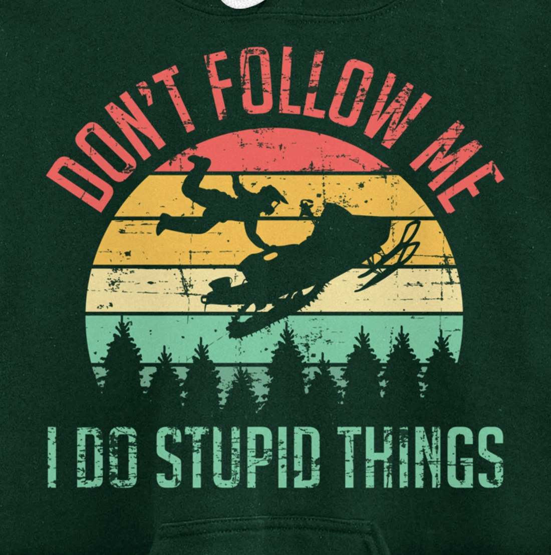 Don't Follow Me I Do Stupid Things Skiing Ski Snowmobile Pullover Hoodie