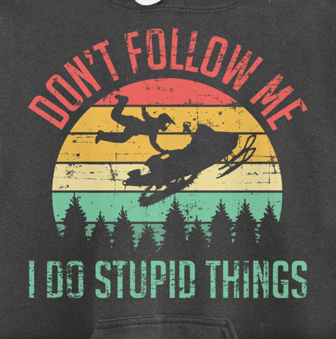 Don't Follow Me I Do Stupid Things Skiing Ski Snowmobile Pullover Hoodie