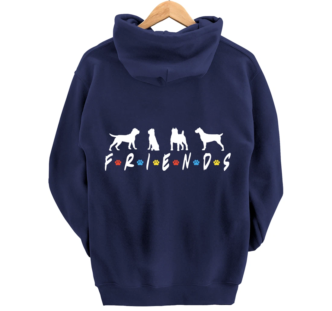 Retro Cane Corso Dog Friends Crewneck, Cane Corso Dog Lover Pullover Hoodie