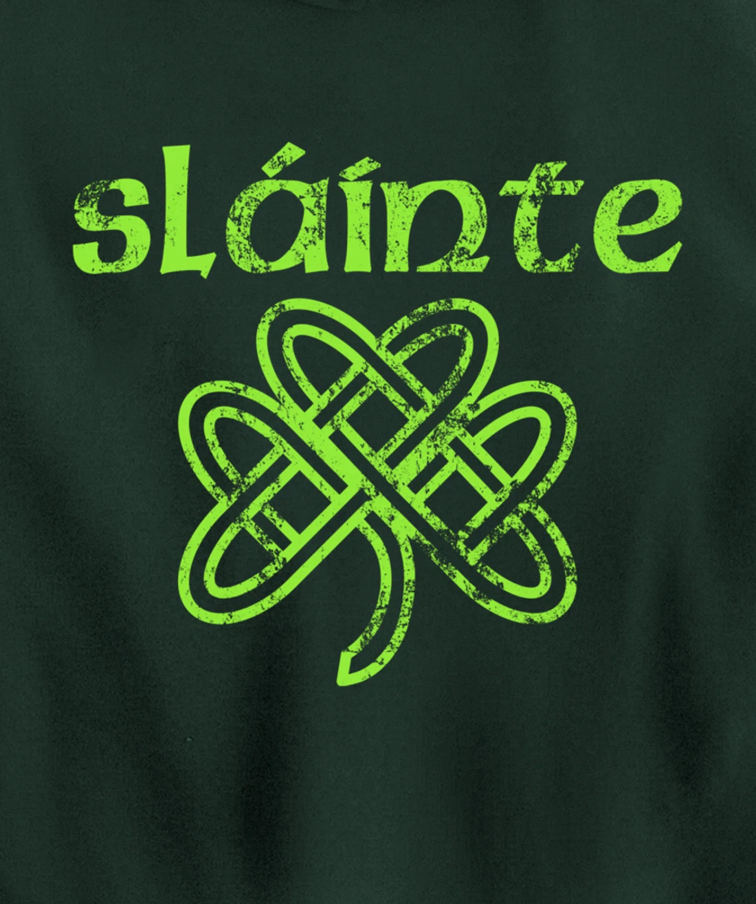 Vintage Slainte Cute Cheers Good Health Fun St Patricks Day Pullover Hoodie