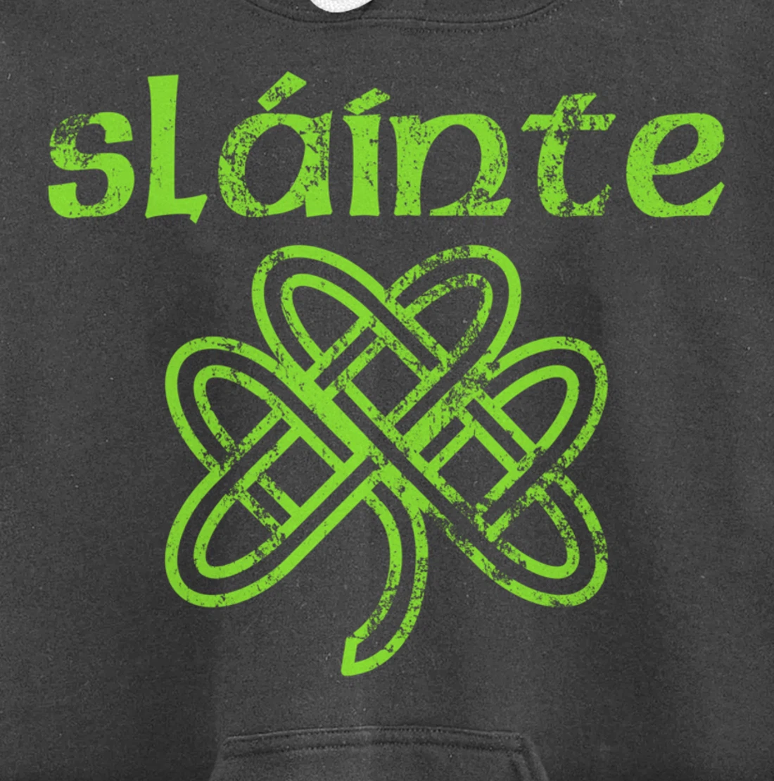 Vintage Slainte Cute Cheers Good Health Fun St Patricks Day Pullover Hoodie