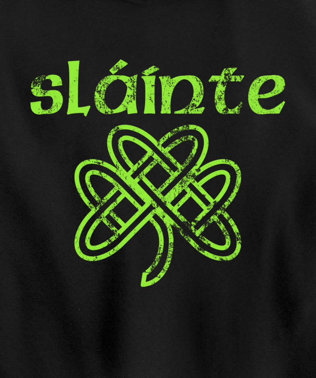 Vintage Slainte Cute Cheers Good Health Fun St Patricks Day Pullover Hoodie