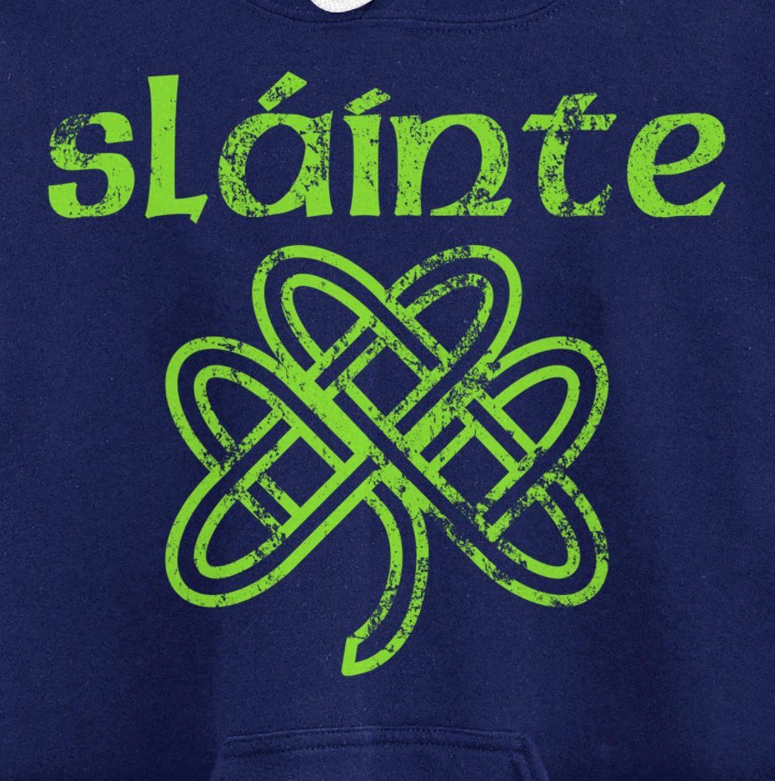 Vintage Slainte Cute Cheers Good Health Fun St Patricks Day Pullover Hoodie
