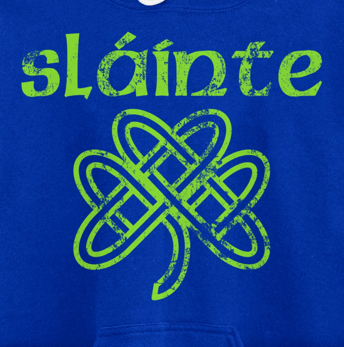 Vintage Slainte Cute Cheers Good Health Fun St Patricks Day Pullover Hoodie