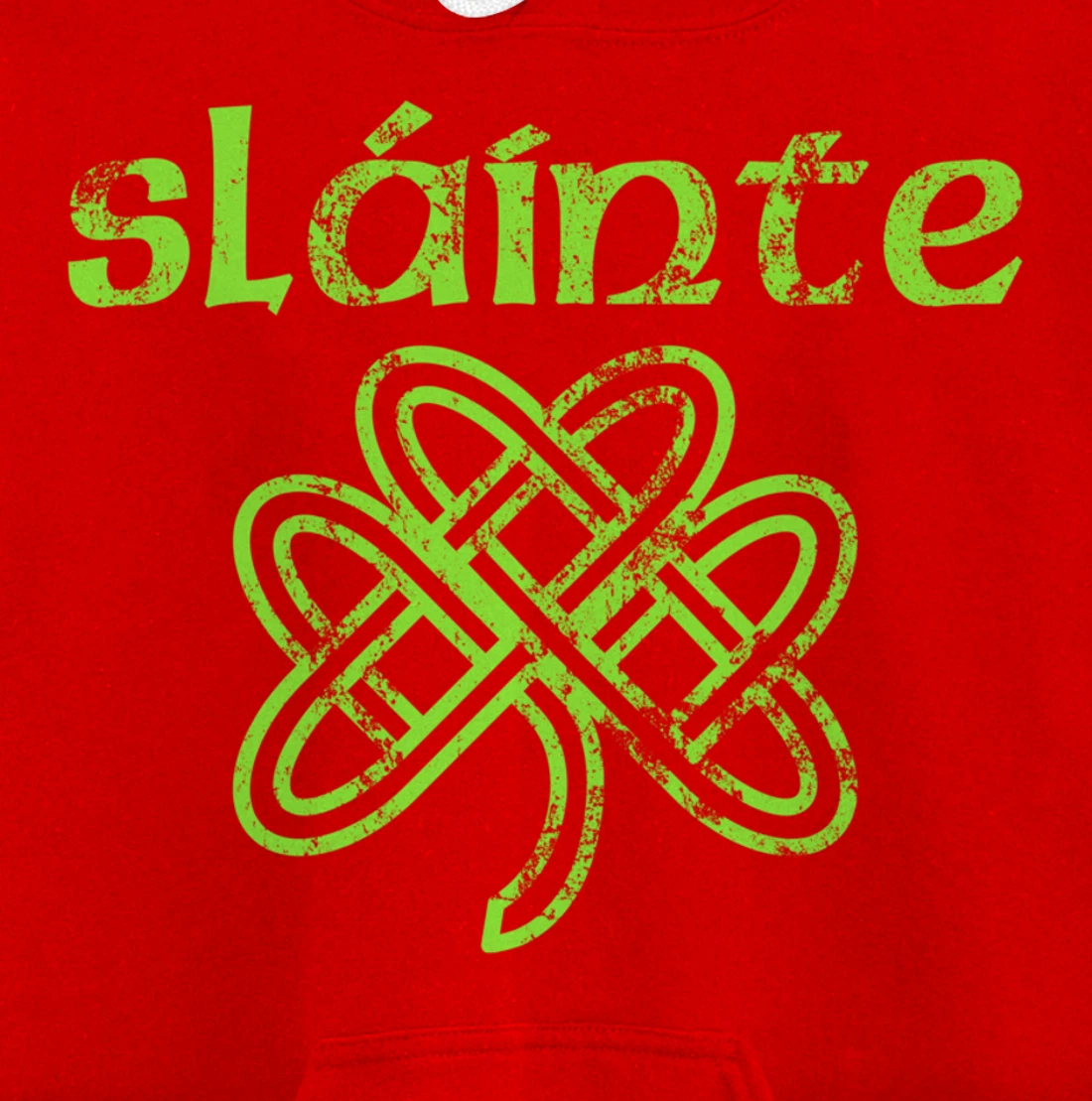 Vintage Slainte Cute Cheers Good Health Fun St Patricks Day Pullover Hoodie