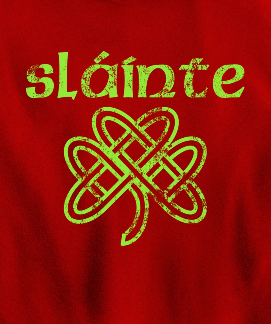Vintage Slainte Cute Cheers Good Health Fun St Patricks Day Pullover Hoodie