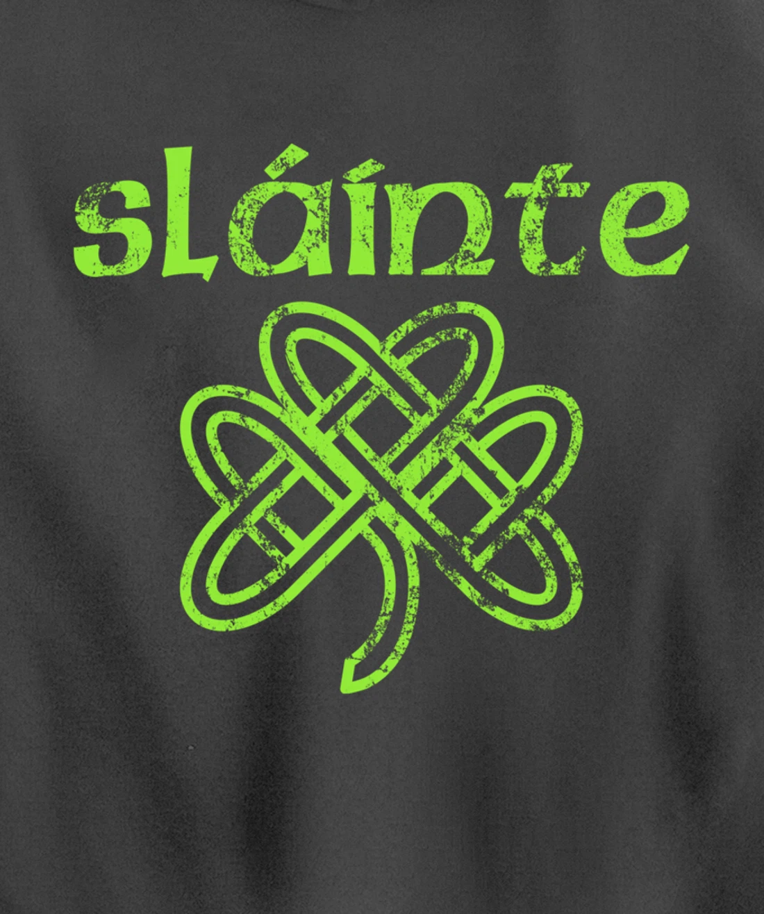 Vintage Slainte Cute Cheers Good Health Fun St Patricks Day Pullover Hoodie