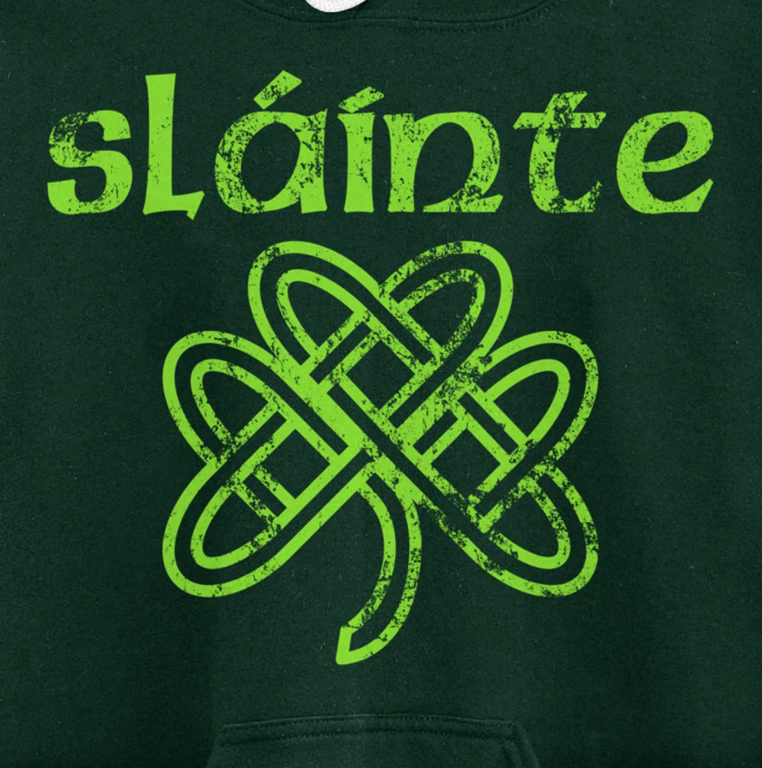 Vintage Slainte Cute Cheers Good Health Fun St Patricks Day Pullover Hoodie