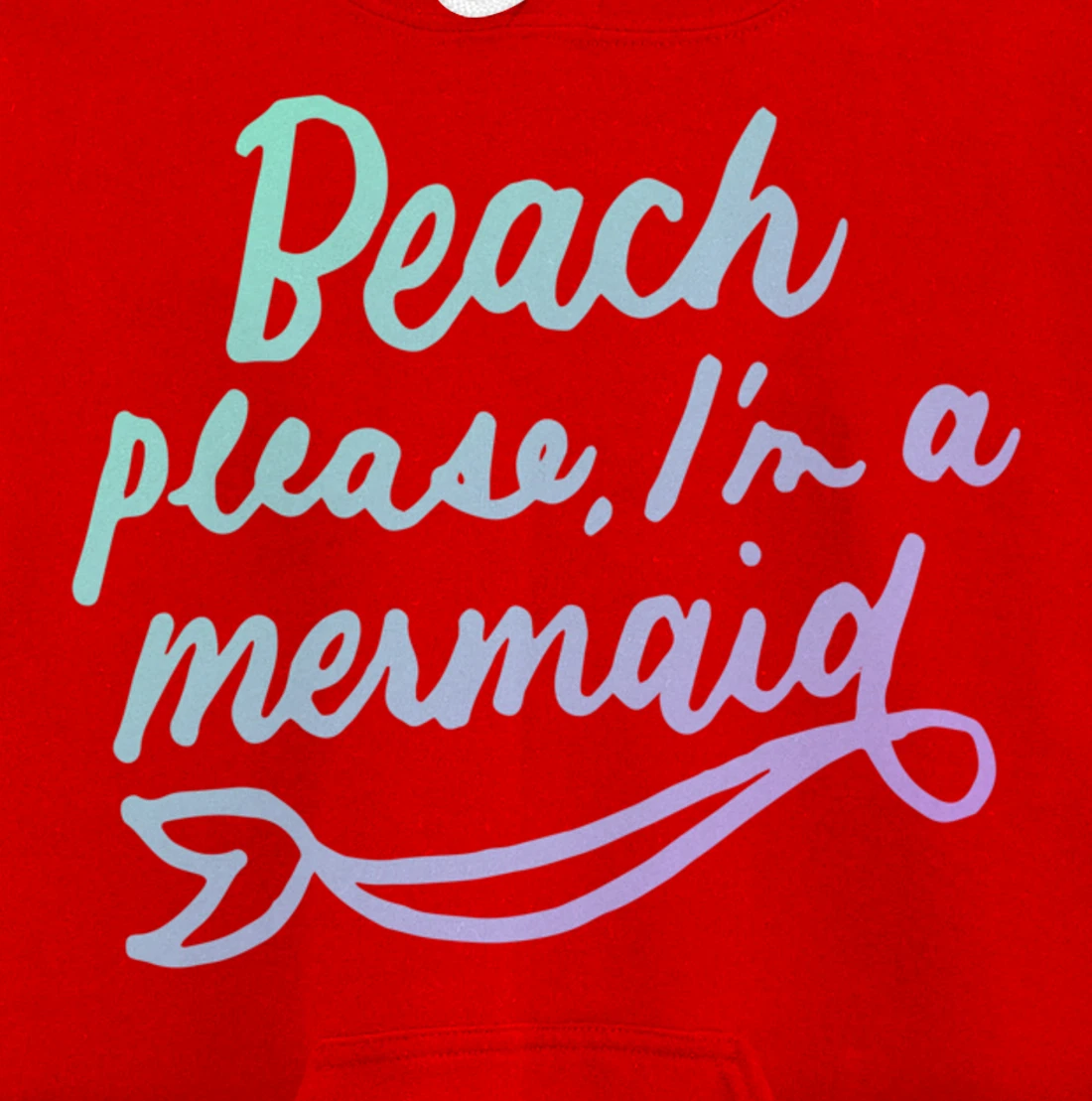 Beach Please I'm A Mermaid Funny Mermaid Lover Swimmer Gifts Pullover Hoodie