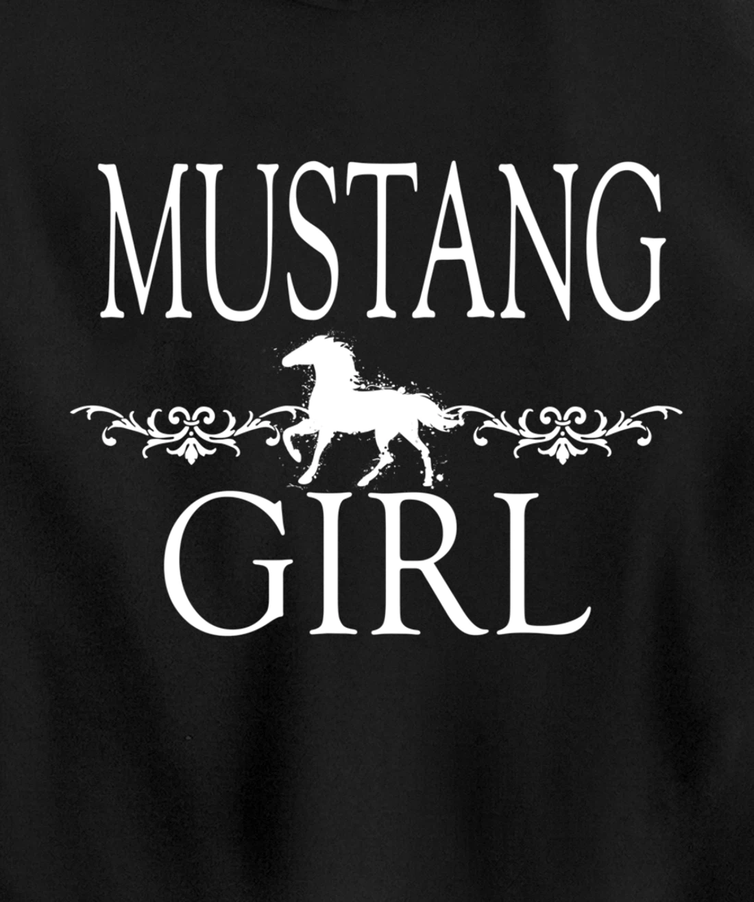 Mustang Girl Horse Pullover Hoodie