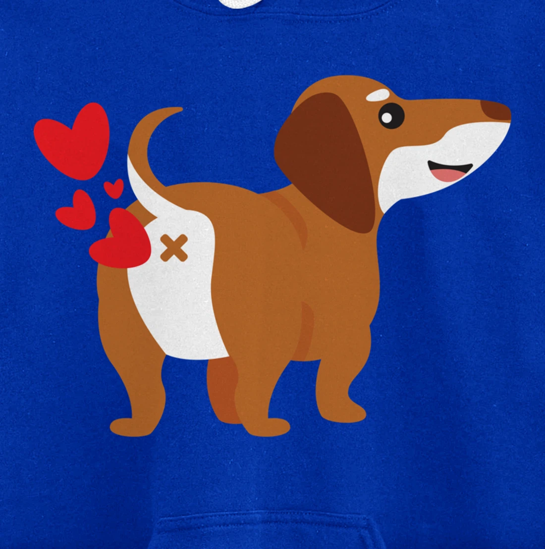 Dachshund Hearts Funny Cute Valentines Day Gift Pullover Hoodie