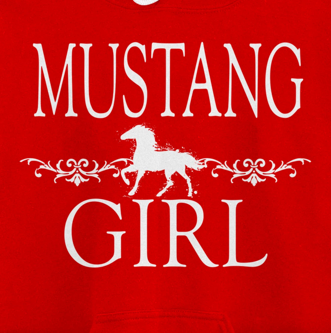 Mustang Girl Horse Pullover Hoodie
