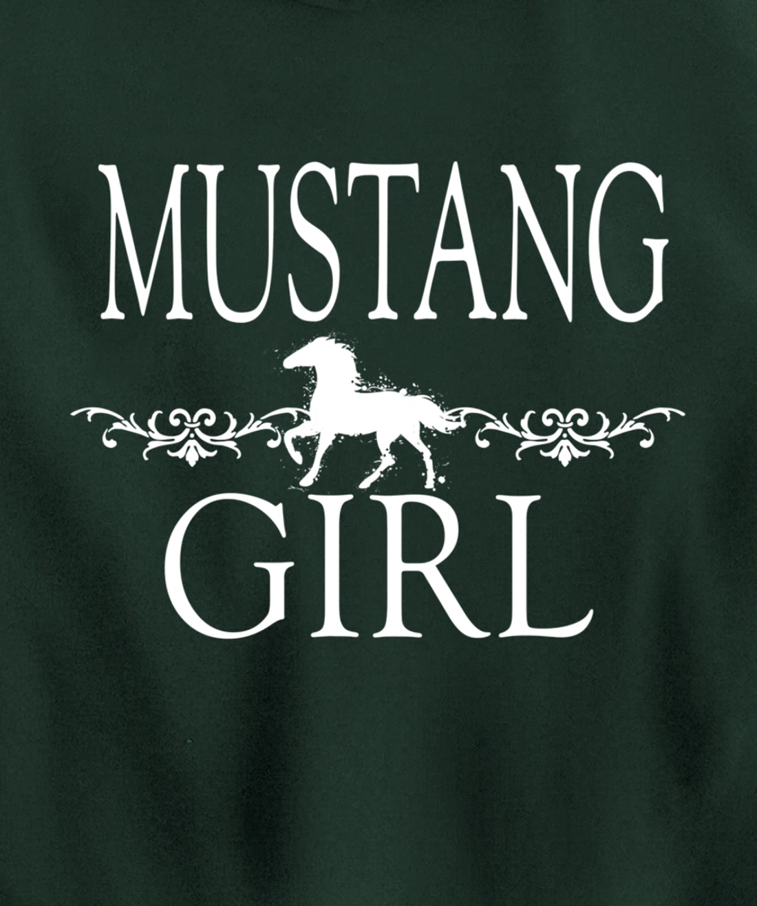 Mustang Girl Horse Pullover Hoodie