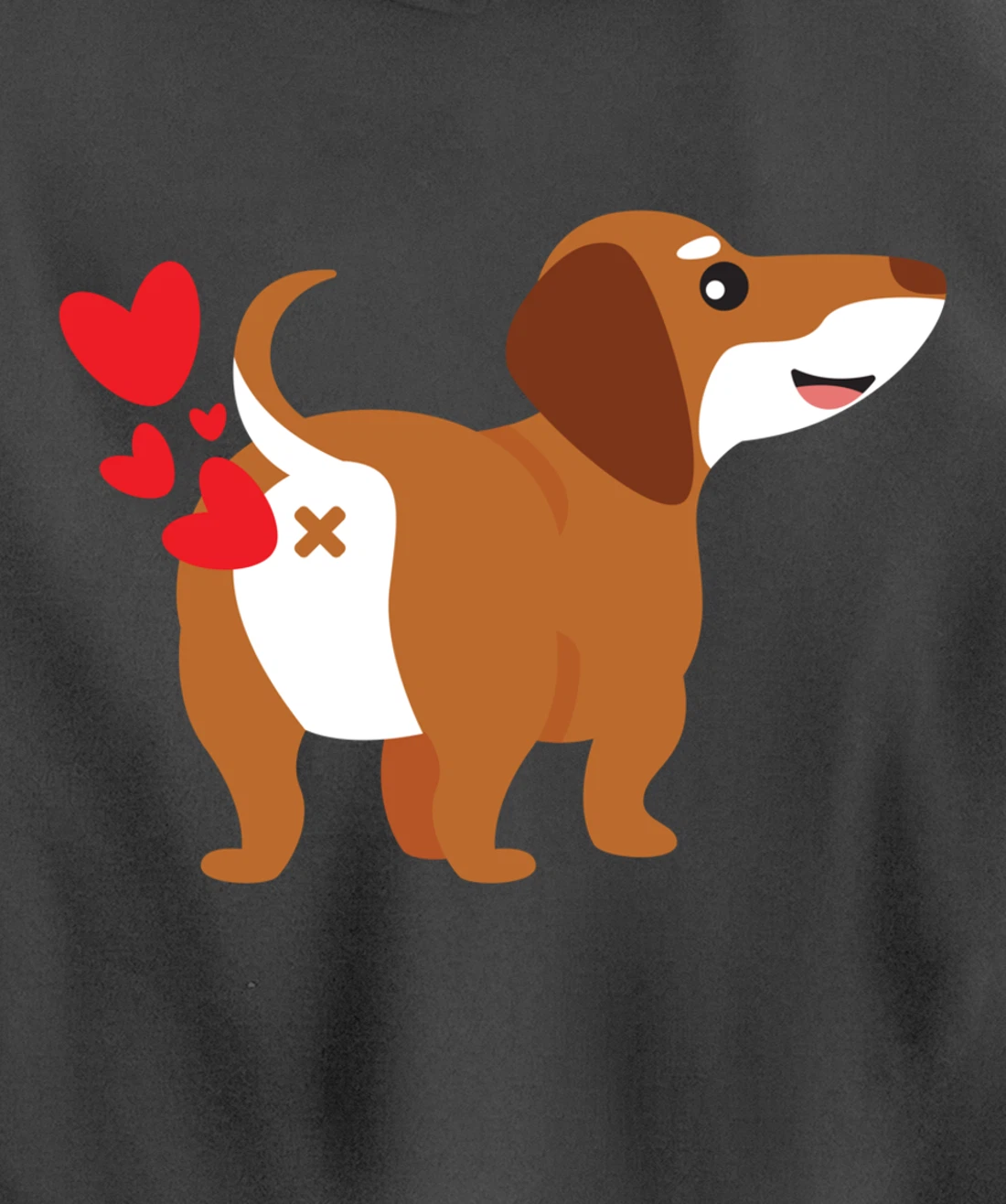 Dachshund Hearts Funny Cute Valentines Day Gift Pullover Hoodie