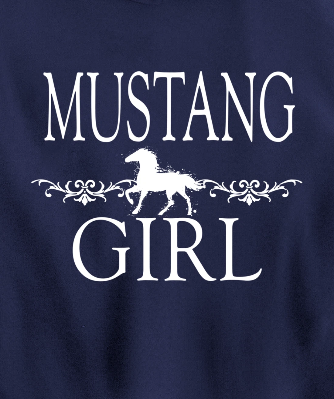 Mustang Girl Horse Pullover Hoodie
