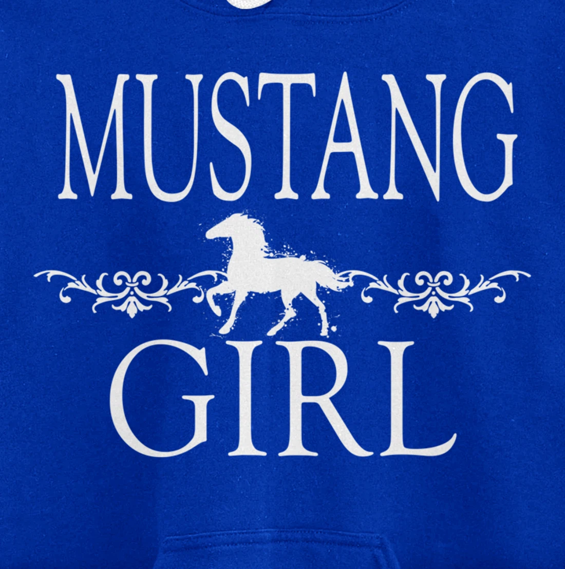 Mustang Girl Horse Pullover Hoodie