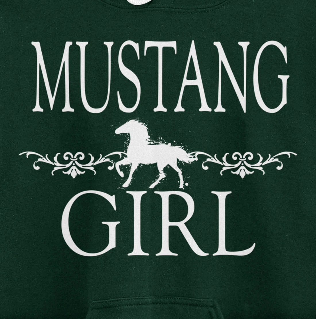 Mustang Girl Horse Pullover Hoodie
